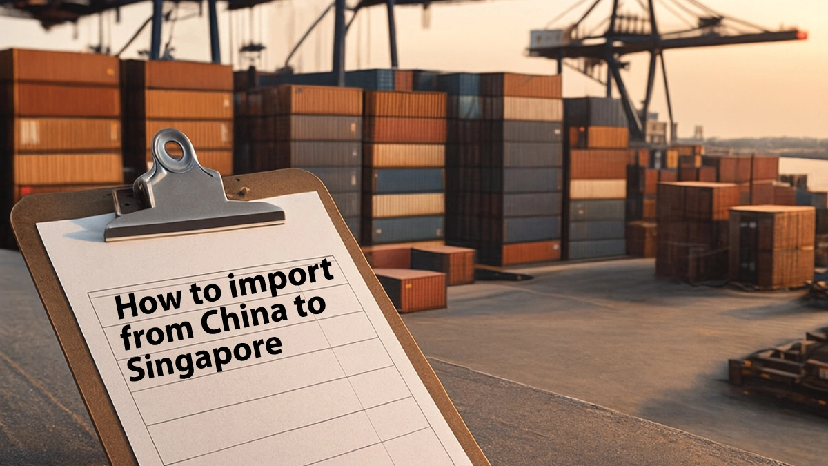 Overview of how to import from China to Singapore with permits, HS codes, shipping and GST