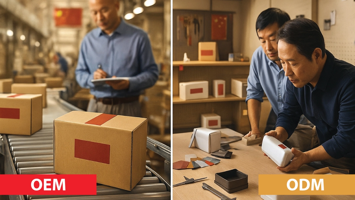 Overview of OEM vs ODM manufacturing China comparing IP, cost, MOQs and speed