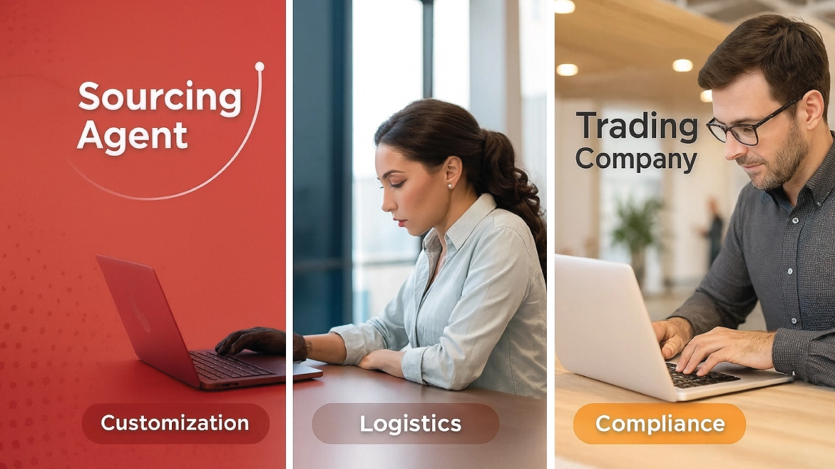 Sourcing agent vs trading company comparison showing how to choose the right China partner